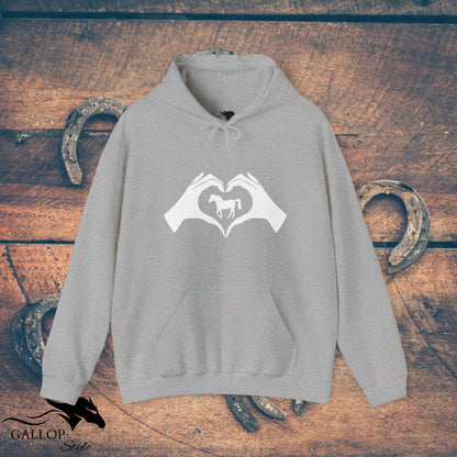 Hoodie Sport Grey / S Heart Hands Horses Unisex Hoodie GS_34