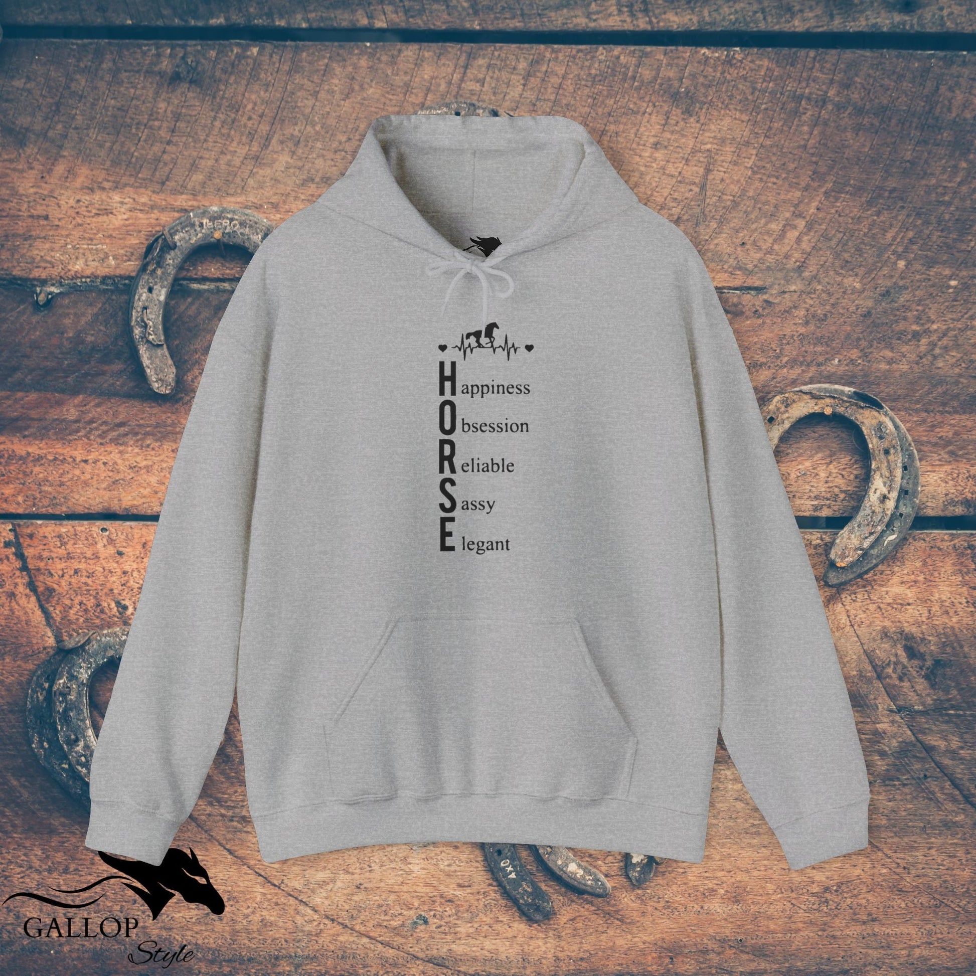 Hoodie Sport Grey / S Heartbeat Horse Definition Unisex Hoodie GS_47