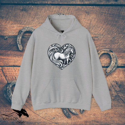 Hoodie Sport Grey / S Horse in Heart Unisex Hoodie GS_25