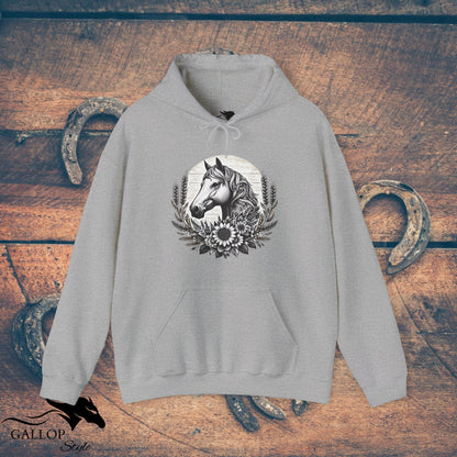 Hoodie Sport Grey / S Horse Sunflowers Wheat Unisex Hoodie GS_1