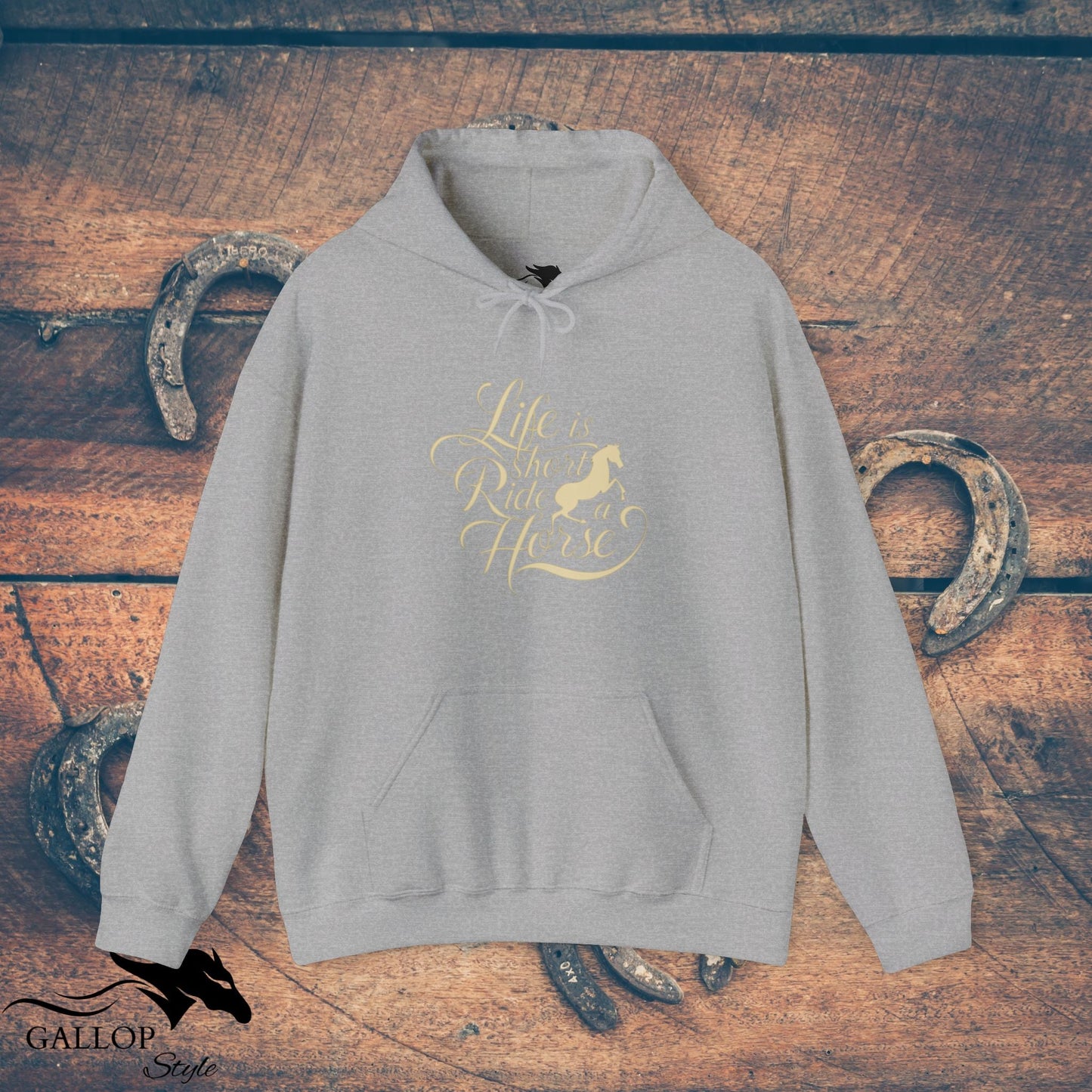 Hoodie Sport Grey / S Life is Short Ride Horse Unisex Hoodie GS_39