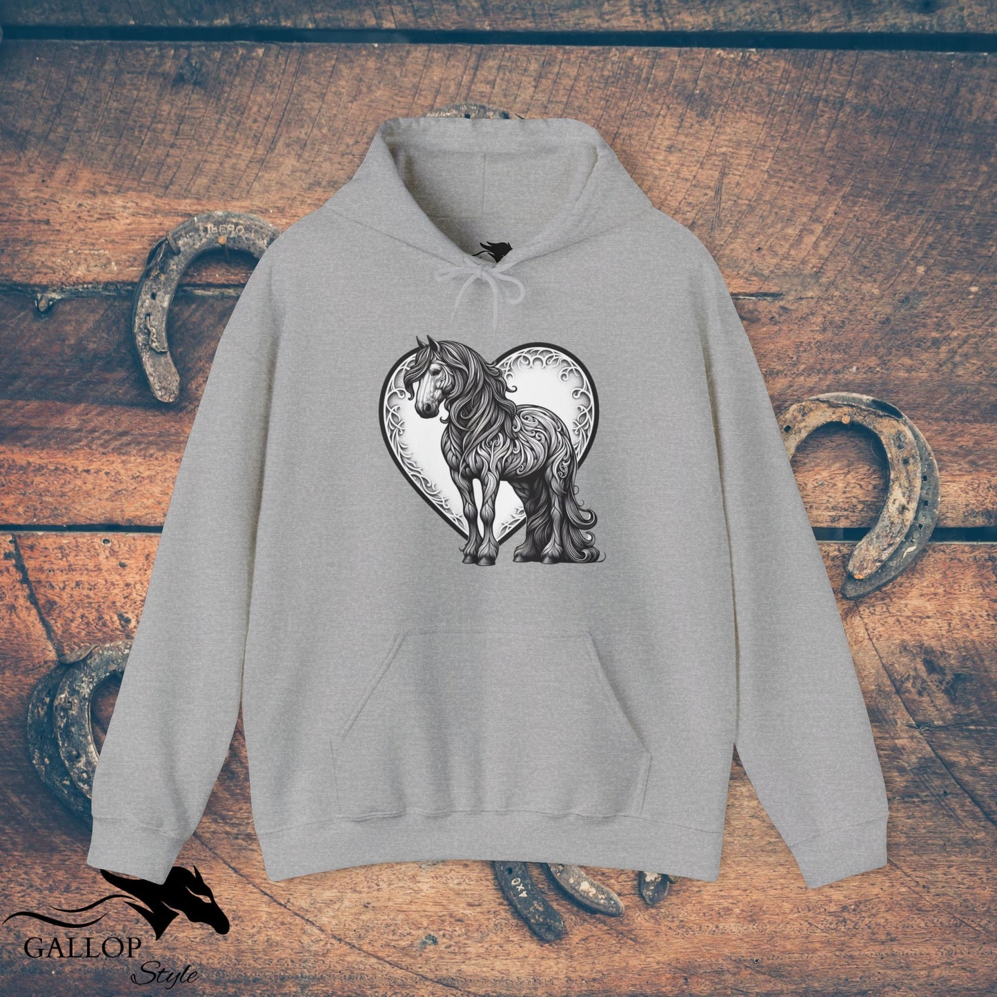 Hoodie Sport Grey / S Paisley Horse Love Unisex Hoodie GS_37