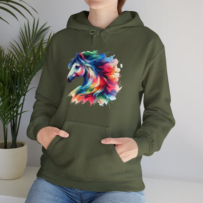 Hoodie Vibrant Water Color Horse Unisex Hoodie GS_43