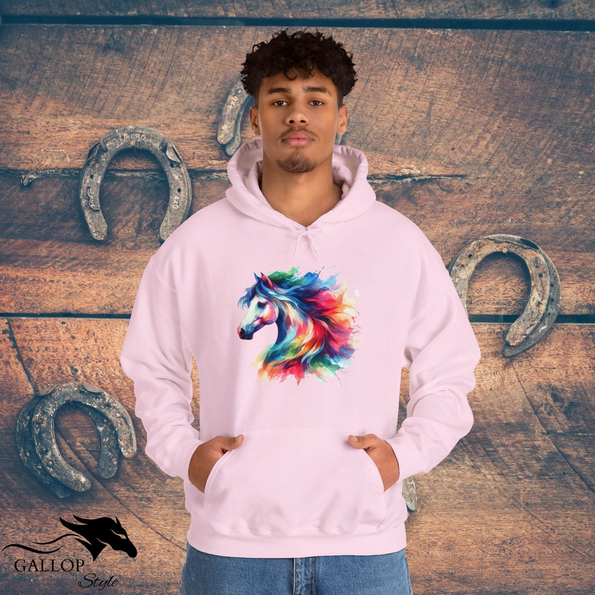 Hoodie Vibrant Water Color Horse Unisex Hoodie GS_43