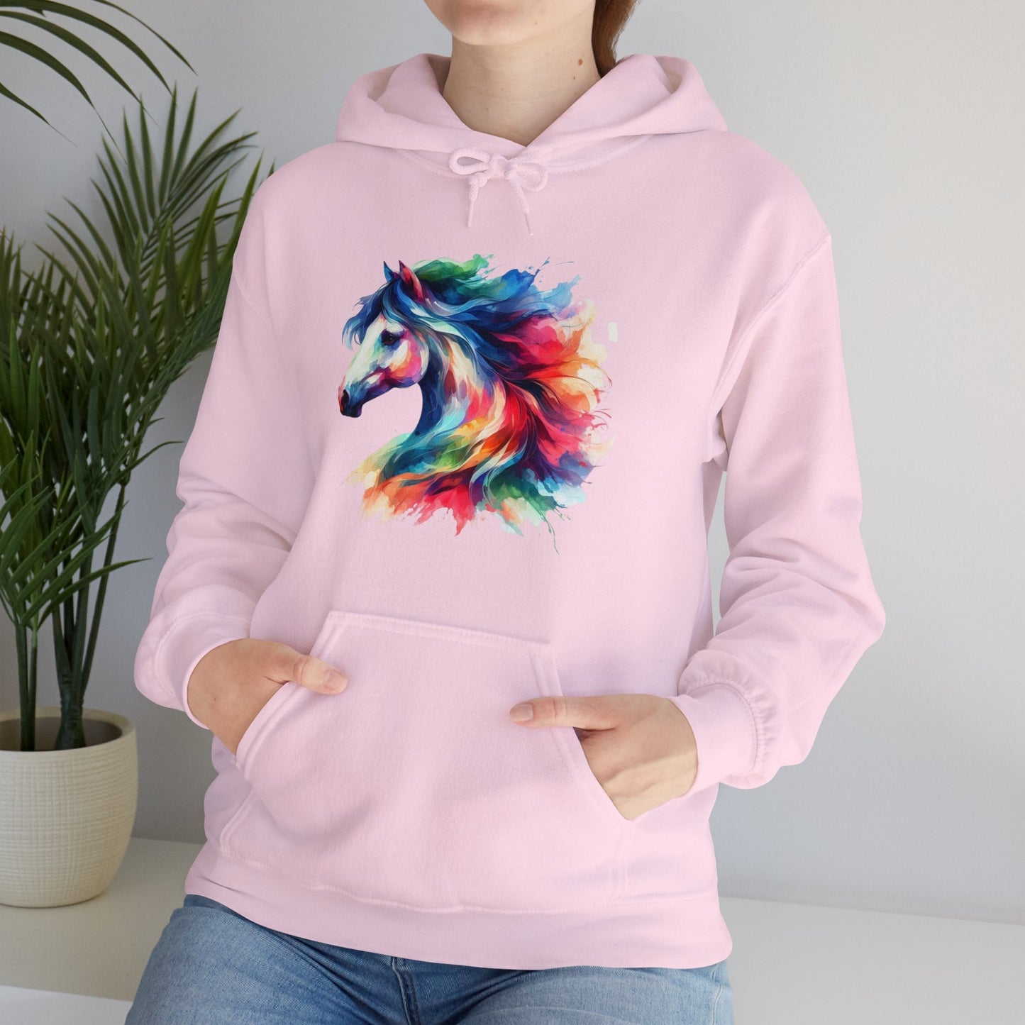 Hoodie Vibrant Water Color Horse Unisex Hoodie GS_43