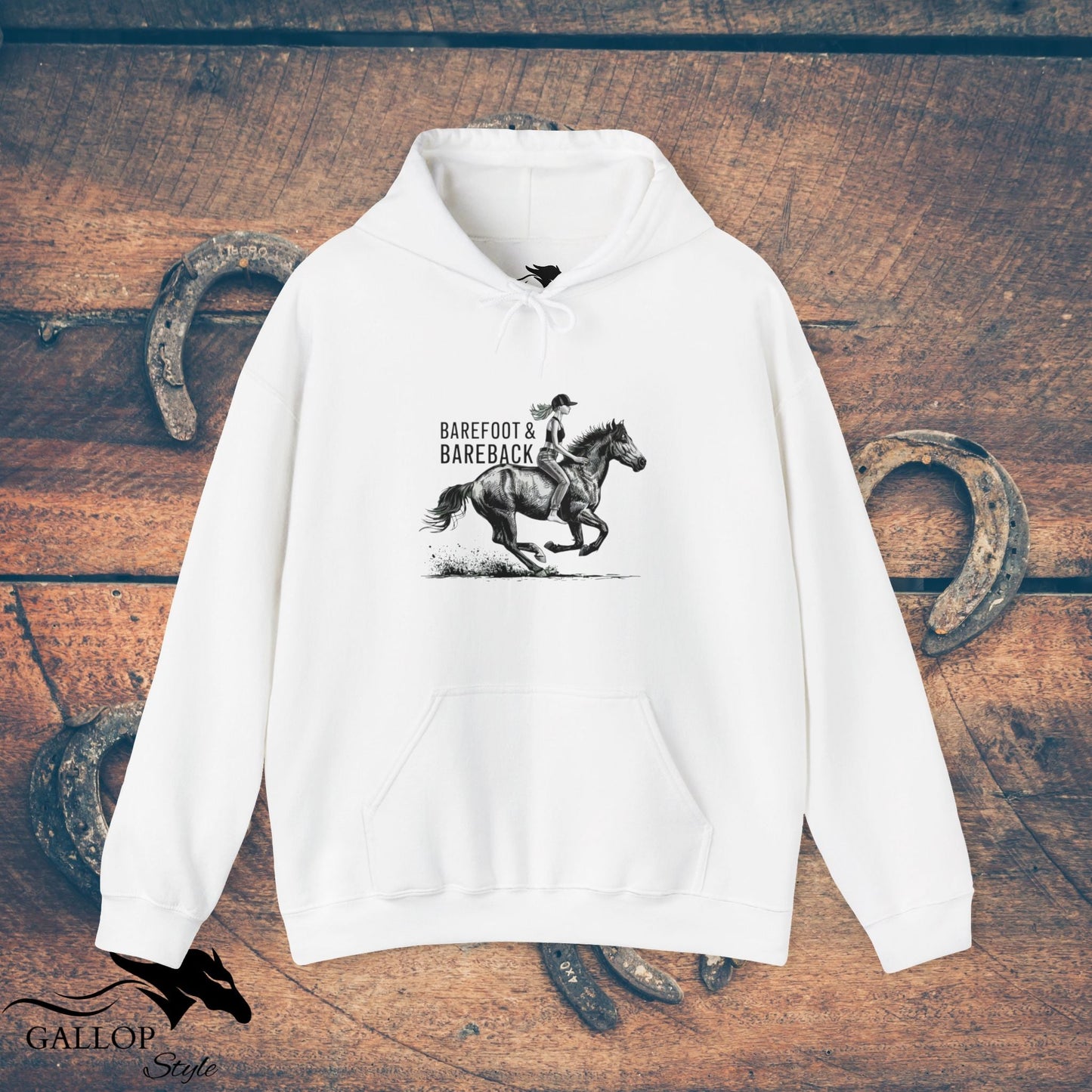 Hoodie White / S Barefoot and Bareback 2 Unisex Hoodie GS_49