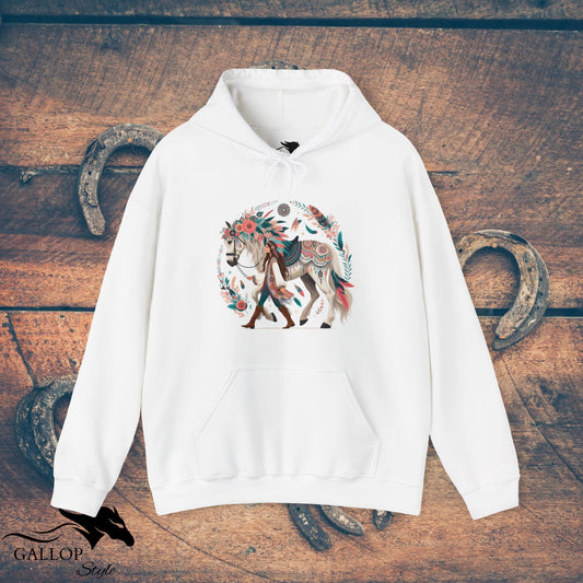 Hoodie White / S BOHO Horse Walker Unisex Hoodie GS_48