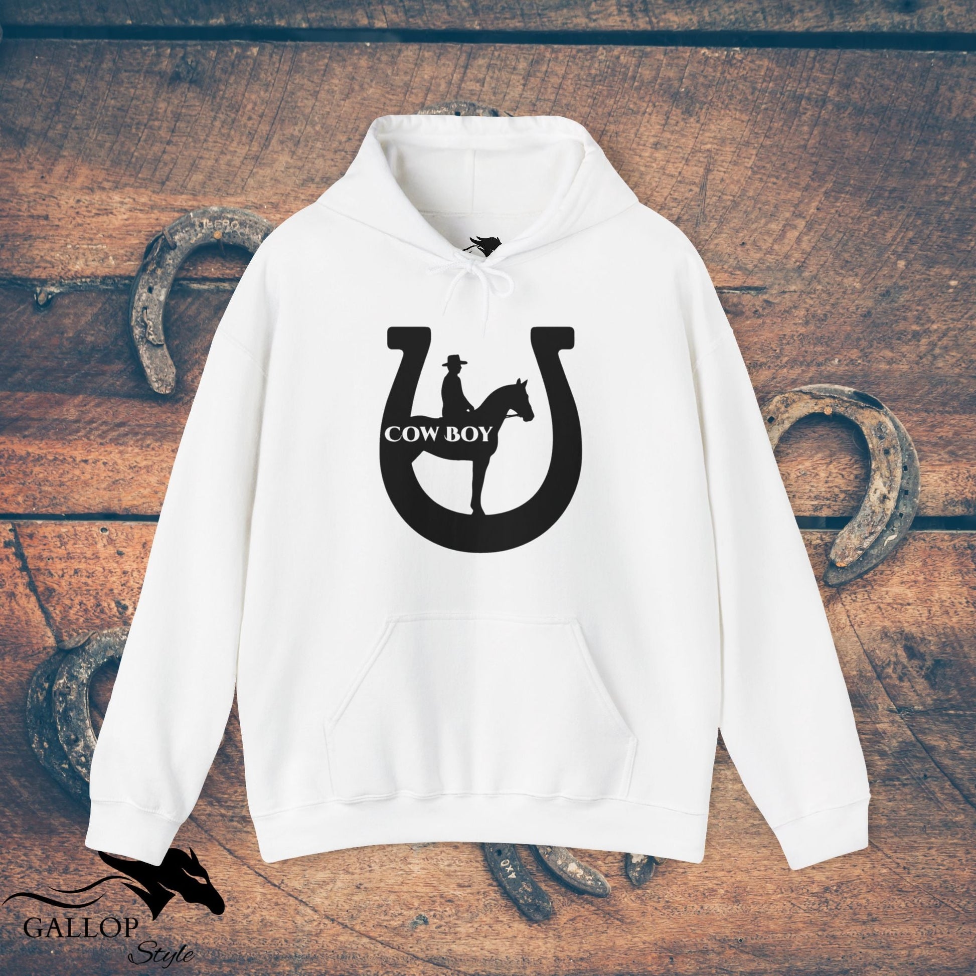 Hoodie White / S Cowboy Horseshoe Unisex Hoodie GS_46