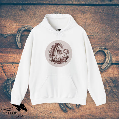 Hoodie White / S Elegant Horse at Rest Unisex Hoodie GS_41