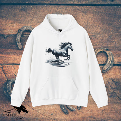 Hoodie White / S Galloping Water Unisex Hoodie GS_30