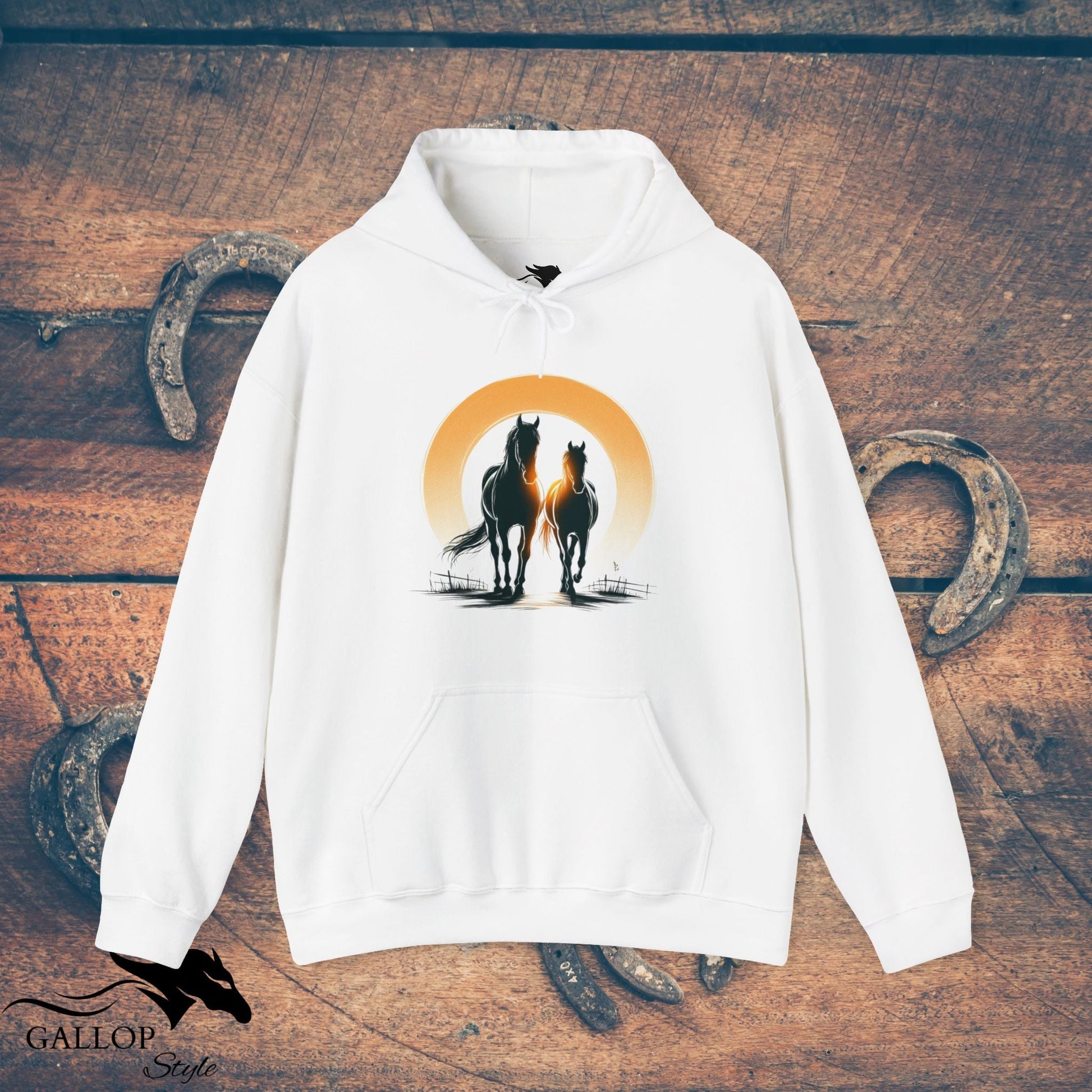 Hoodie White / S Horse Couple Unisex Hoodie GS_42