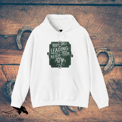 Hoodie White / S Horse Girls Lead Neightion Unisex Hoodie GS_12