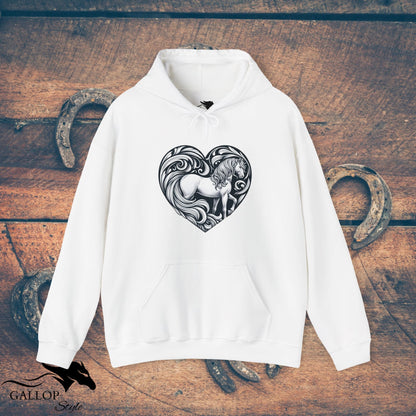 Hoodie White / S Horse in Heart Unisex Hoodie GS_25