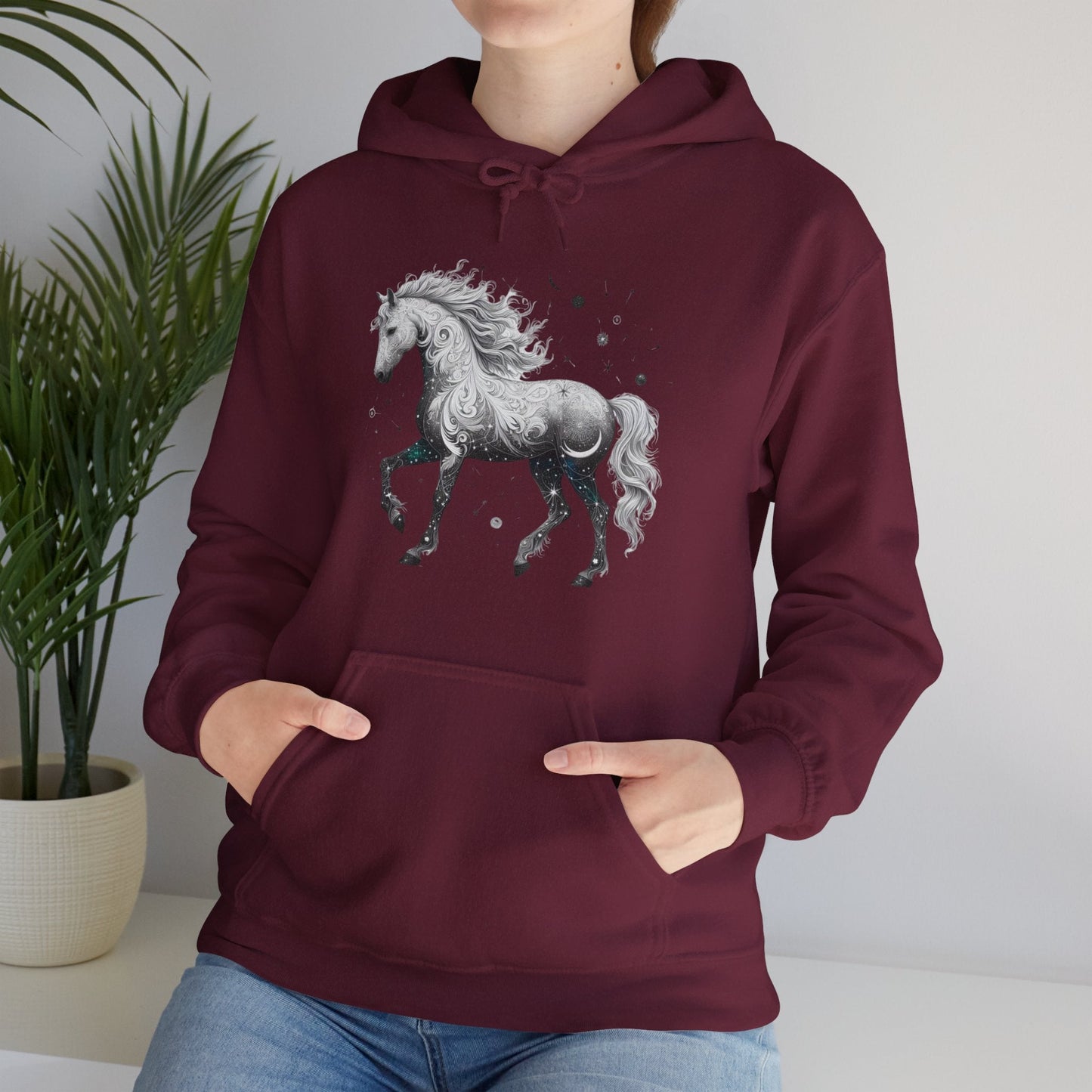 Hoodies & Sweatshirts Celestial Paisley Horse Stars T-Shirt Unisex Hoodie GS_50