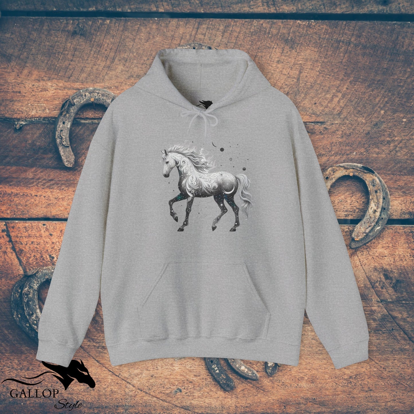 Hoodies & Sweatshirts Sport Grey / S Celestial Paisley Horse Stars T-Shirt Unisex Hoodie GS_50