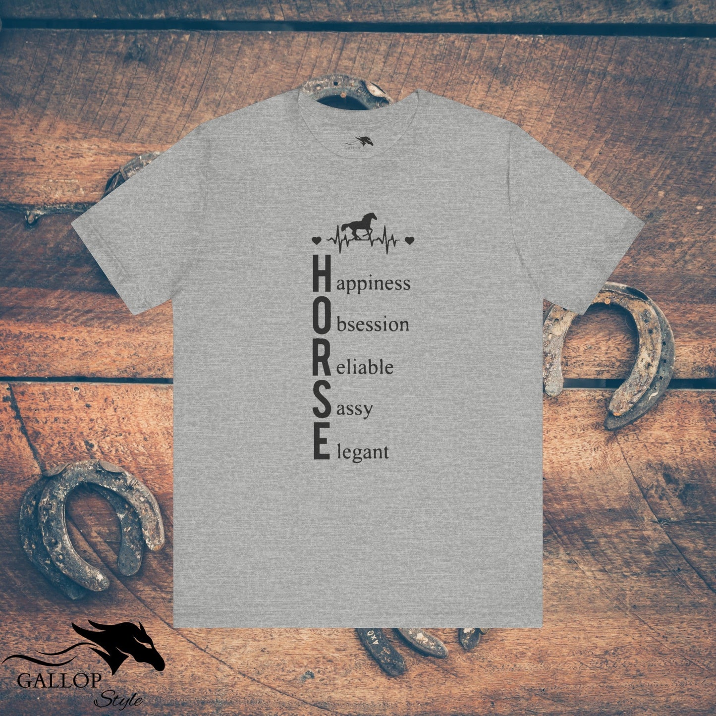 T-Shirt Athletic Heather / S Heartbeat Horse Definition T-Shirt GS_47