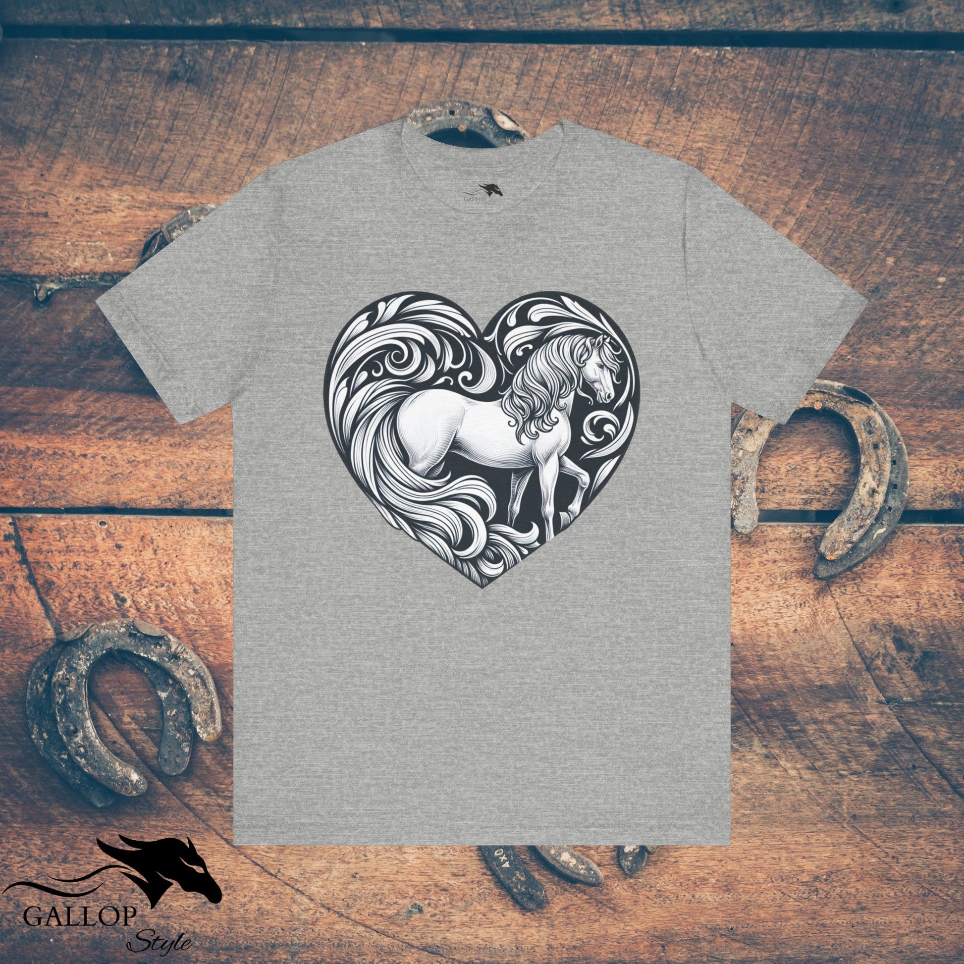 T-Shirt Athletic Heather / S Horse in Heart T-Shirt GS_25