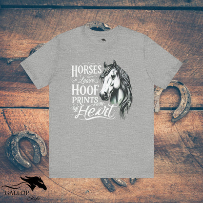 T-Shirt Athletic Heather / S Horses Leave Hoof Prints GS-2 T-Shirt