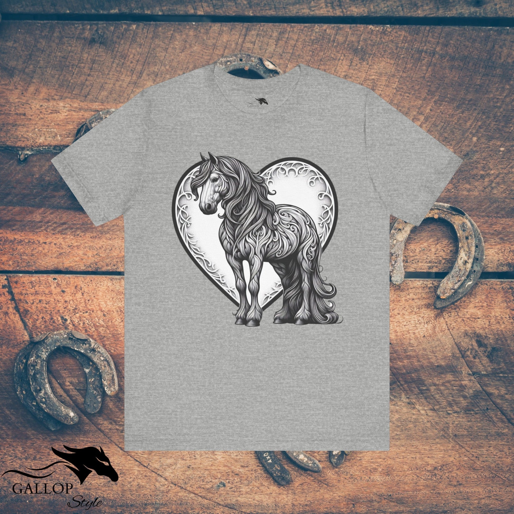 T-Shirt Athletic Heather / S Paisley Horse Love T-Shirt GS_37