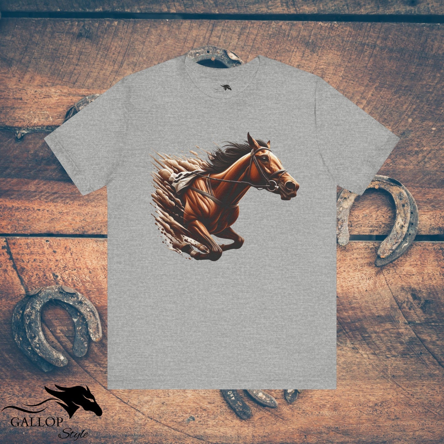 T-Shirt Athletic Heather / S Race Horse Break Out T-Shirt GS_8