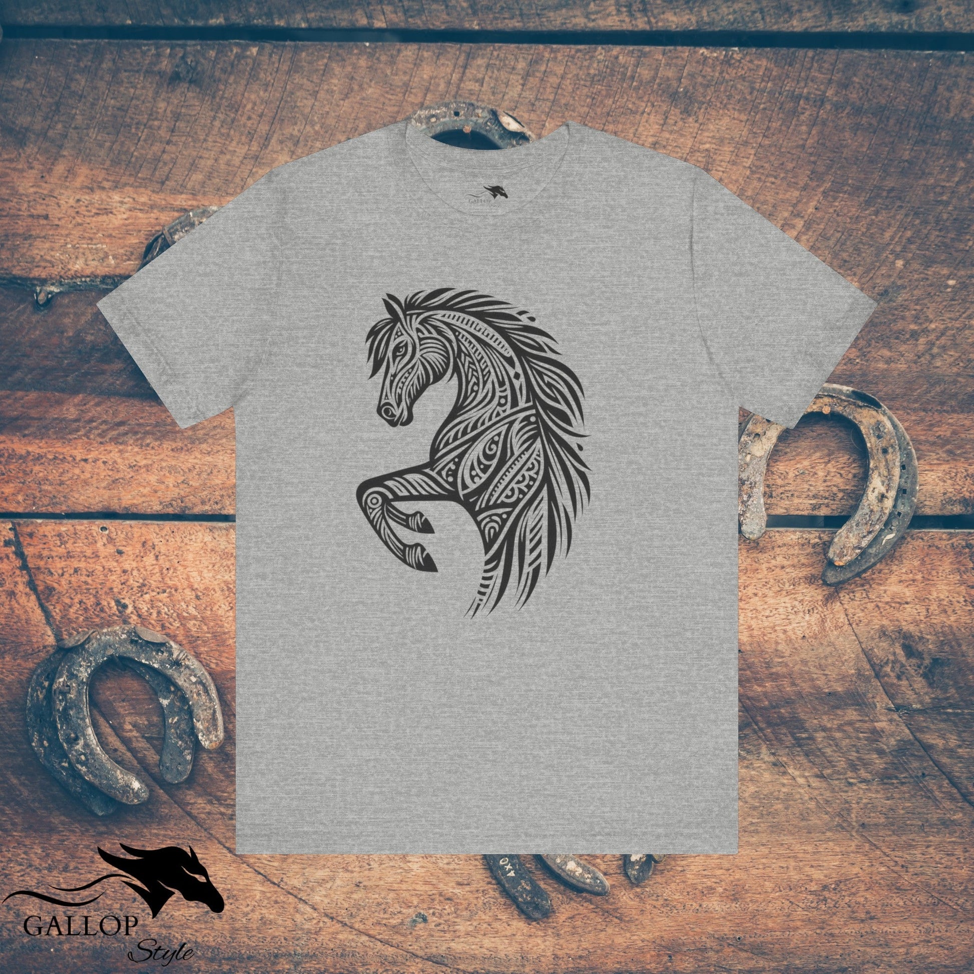 T-Shirt Athletic Heather / S Tribal Horse Head T-Shirt GS_29