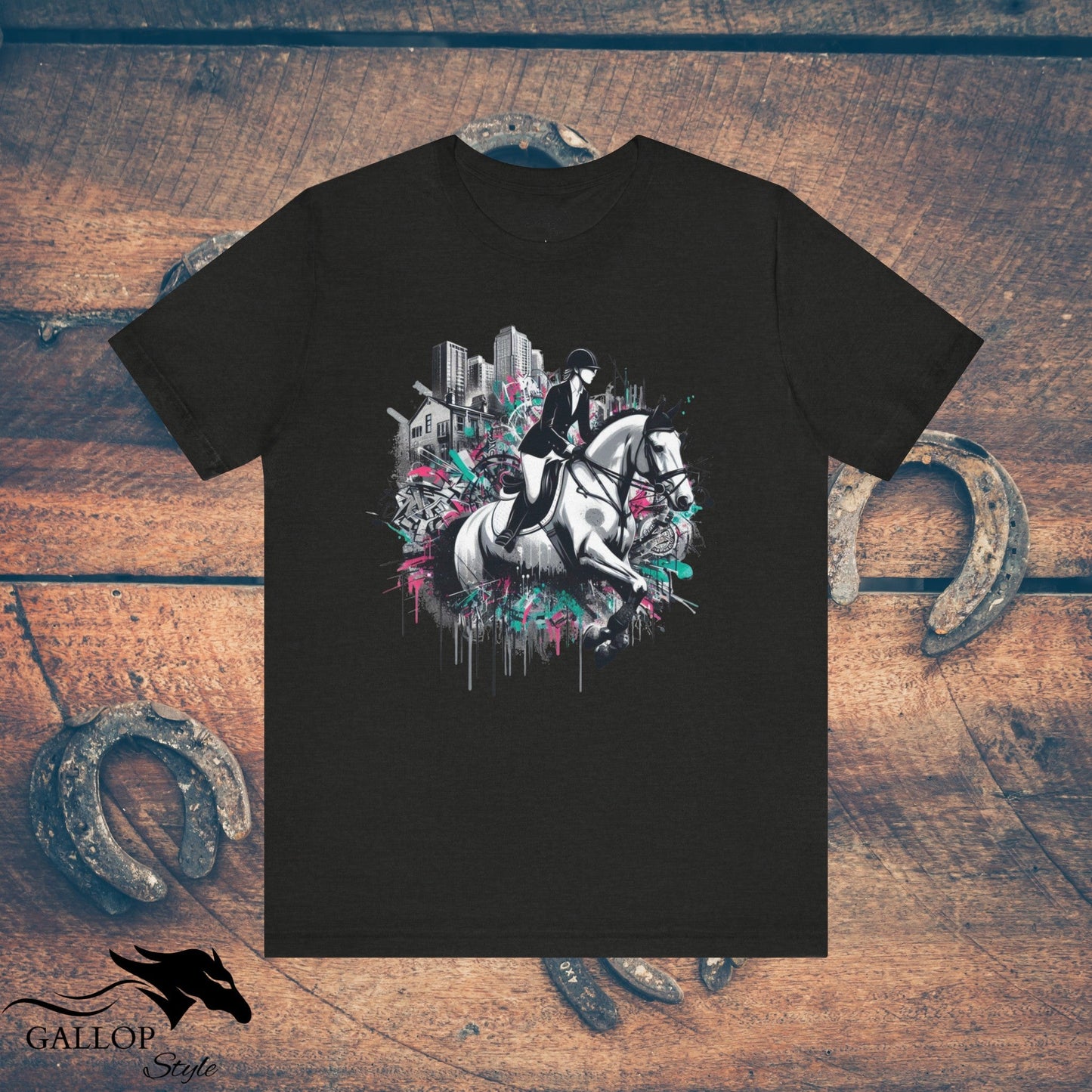 T-Shirt Black Heather / S Urban Pastel Horse & Rider GS_4 T-Shirt