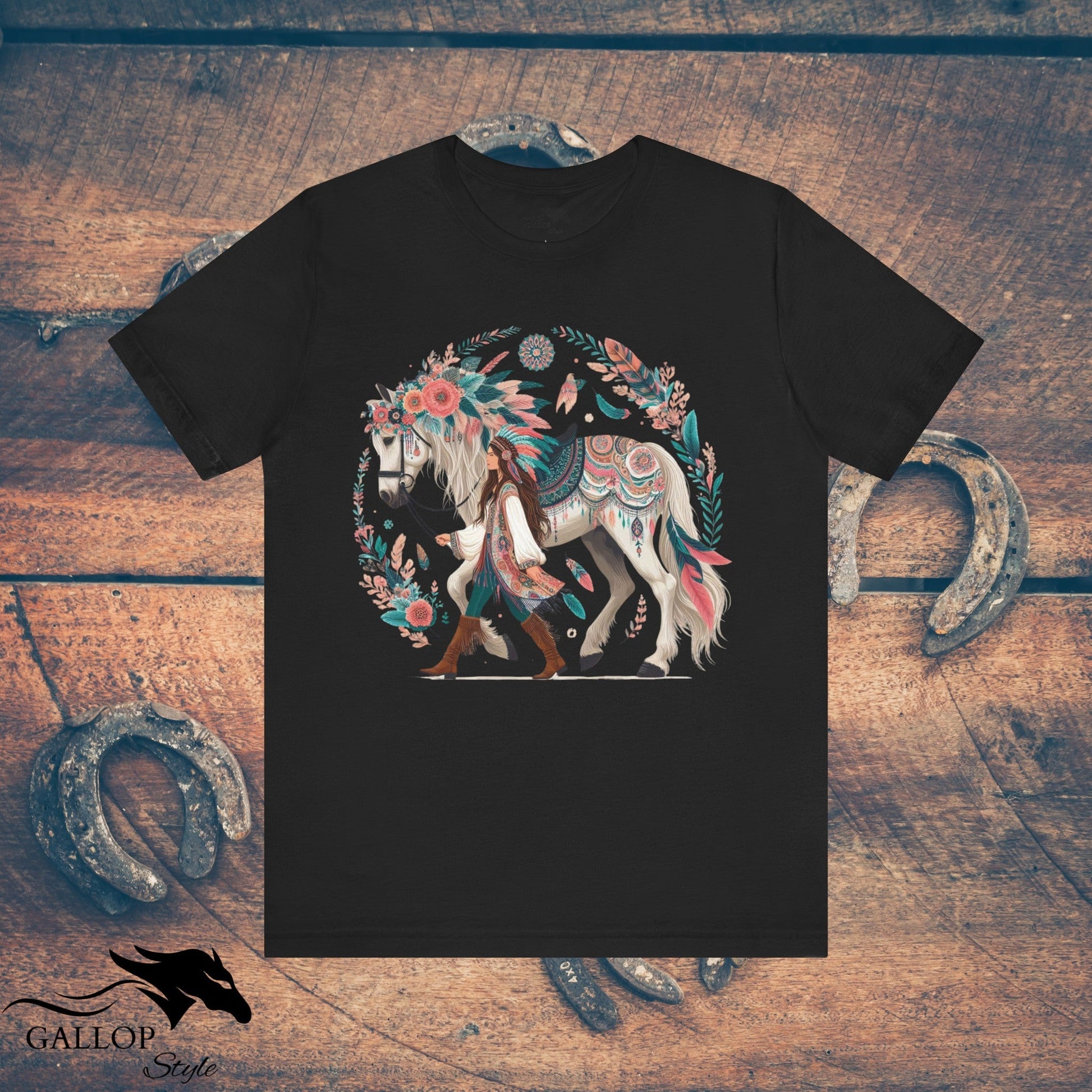 T-Shirt Black / S BOHO Horse Walker T-Shirt GS_48