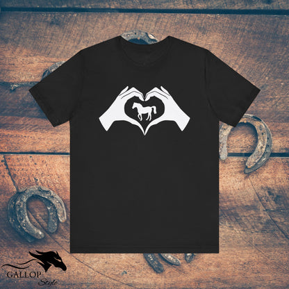 T-Shirt Black / S Heart Hands Horses T-Shirt GS_34