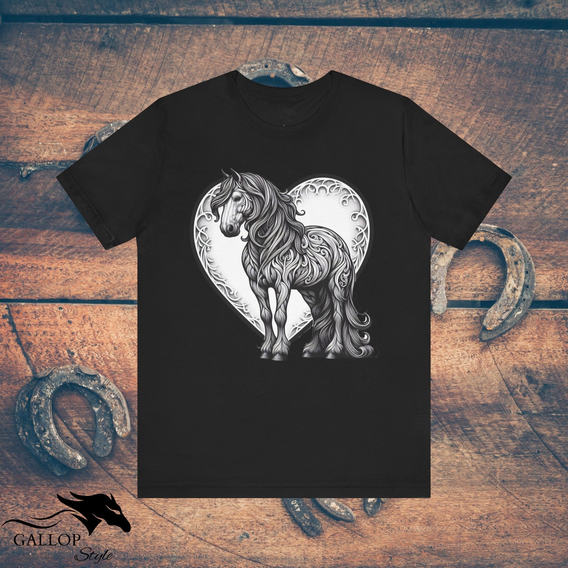 T-Shirt Black / S Paisley Horse Love T-Shirt GS_37