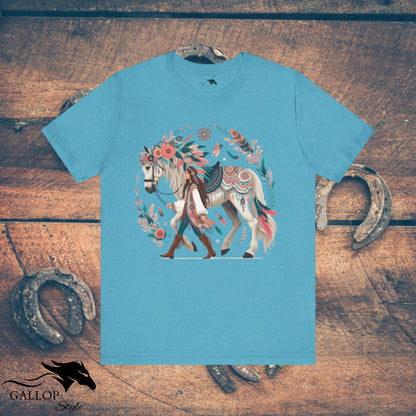 T-Shirt Heather Aqua / S BOHO Horse Walker T-Shirt GS_48