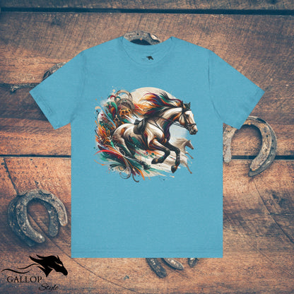 T-Shirt Heather Aqua / S BOHO Style Wild Horses GS_3 T-Shirt