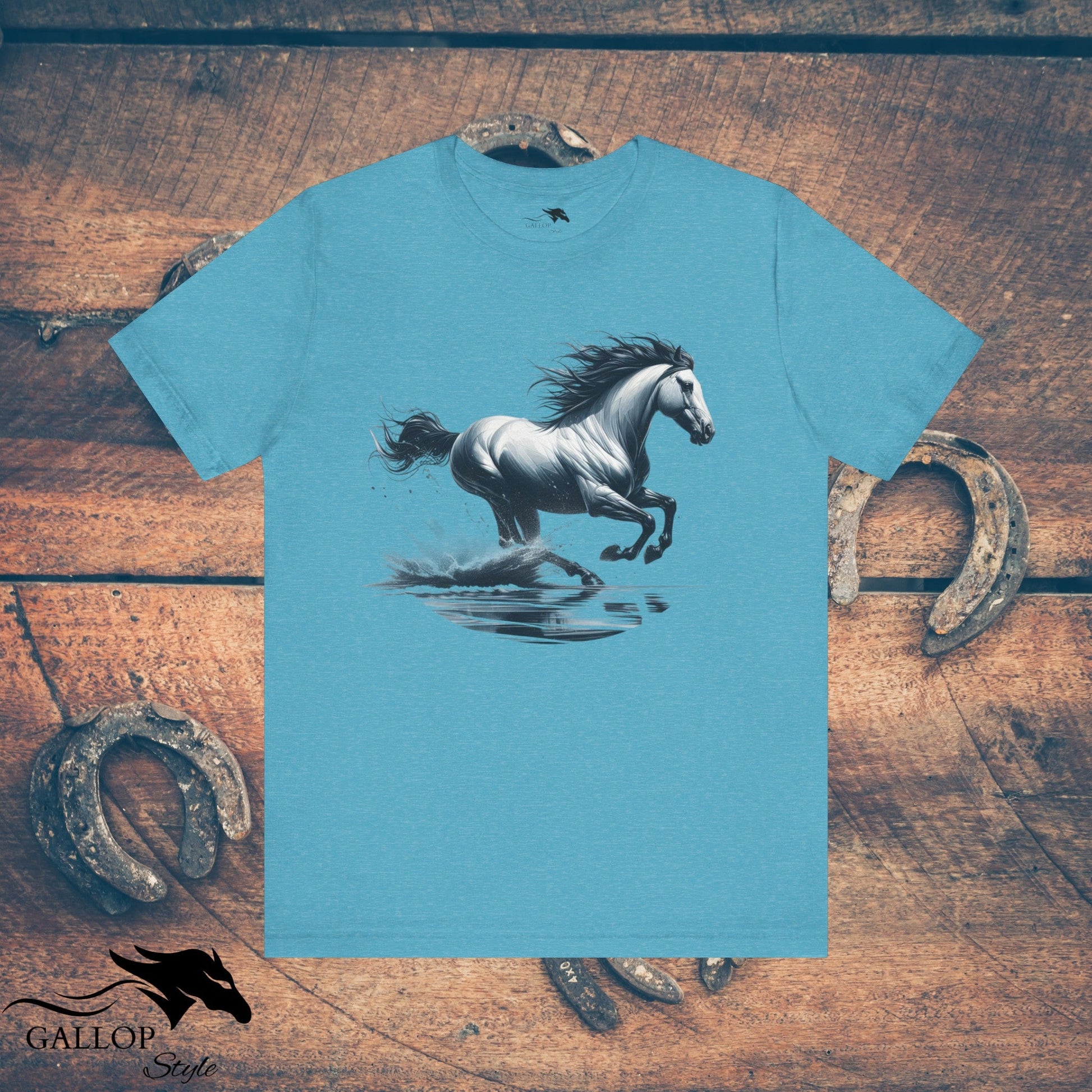 T-Shirt Heather Aqua / S Galloping Water T-Shirt GS_30