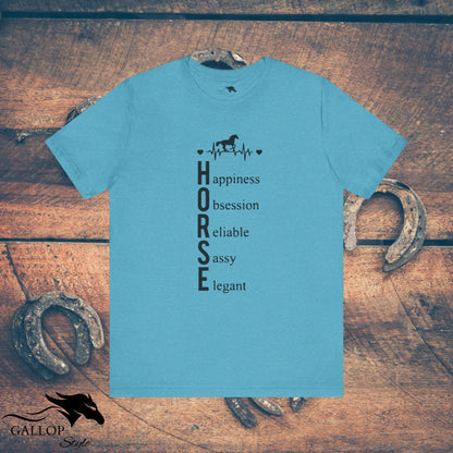 T-Shirt Heather Aqua / S Heartbeat Horse Definition T-Shirt GS_47