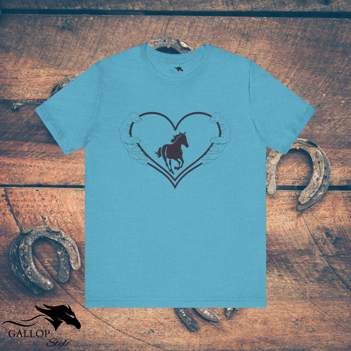 T-Shirt Heather Aqua / S Love a Horse T-Shirt GS_31