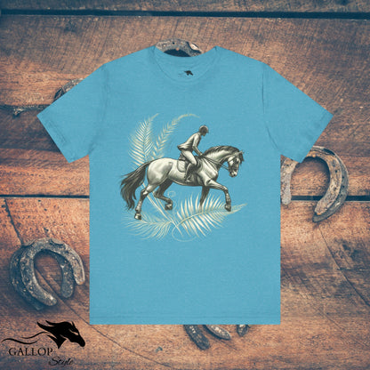 T-Shirt Heather Aqua / S Majestic Horse & Rider Ferns T-Shirt GS_5