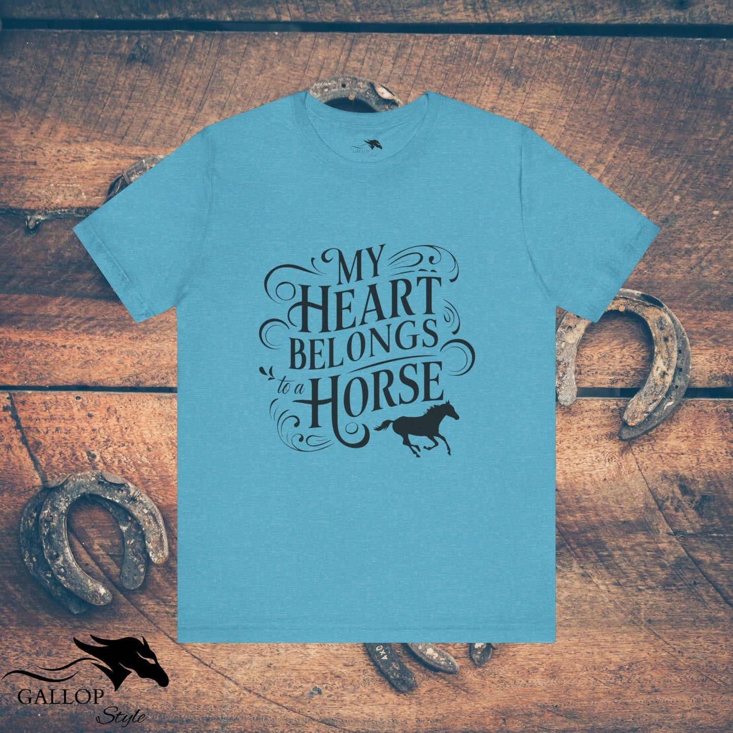 T-Shirt Heather Aqua / S My Heart Belongs Vintage T-Shirt GS_24