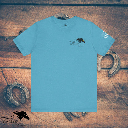 T-Shirt Heather Aqua / S Premium Heartbeat Horse Definition Multi Print T-Shirt GS_47