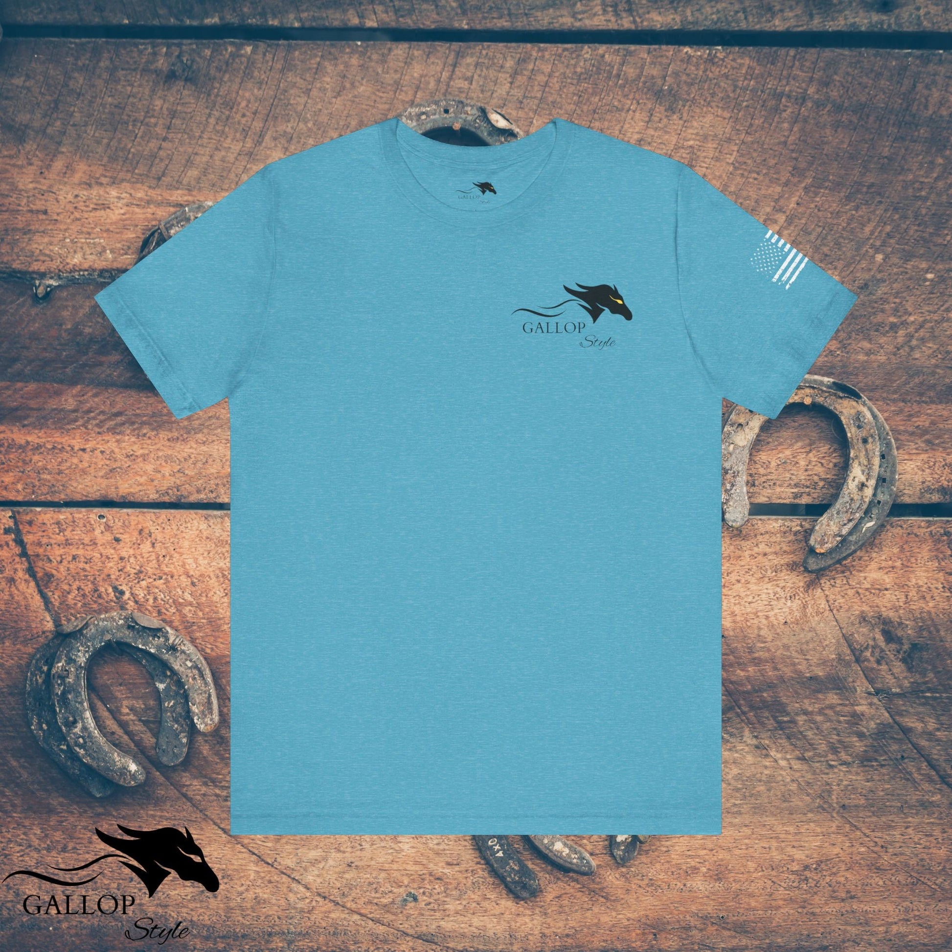 T-Shirt Heather Aqua / S Premium Wild Horses Multi Print T-Shirt GS_16