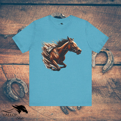 T-Shirt Heather Aqua / S Race Horse Break Out T-Shirt GS_8