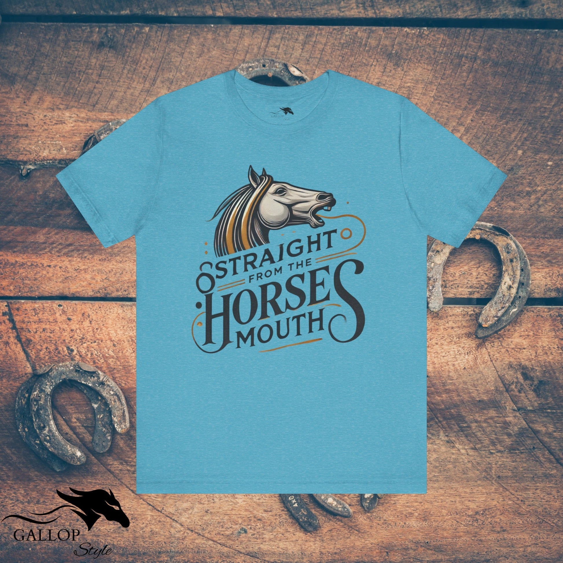 T-Shirt Heather Aqua / S Straight from Horses Mouth T-Shirt GS_11