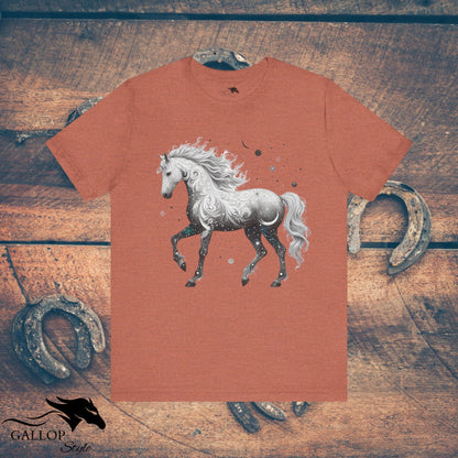 T-Shirt Heather Clay / S Celestial Paisley Horse Stars T-Shirt GS_50