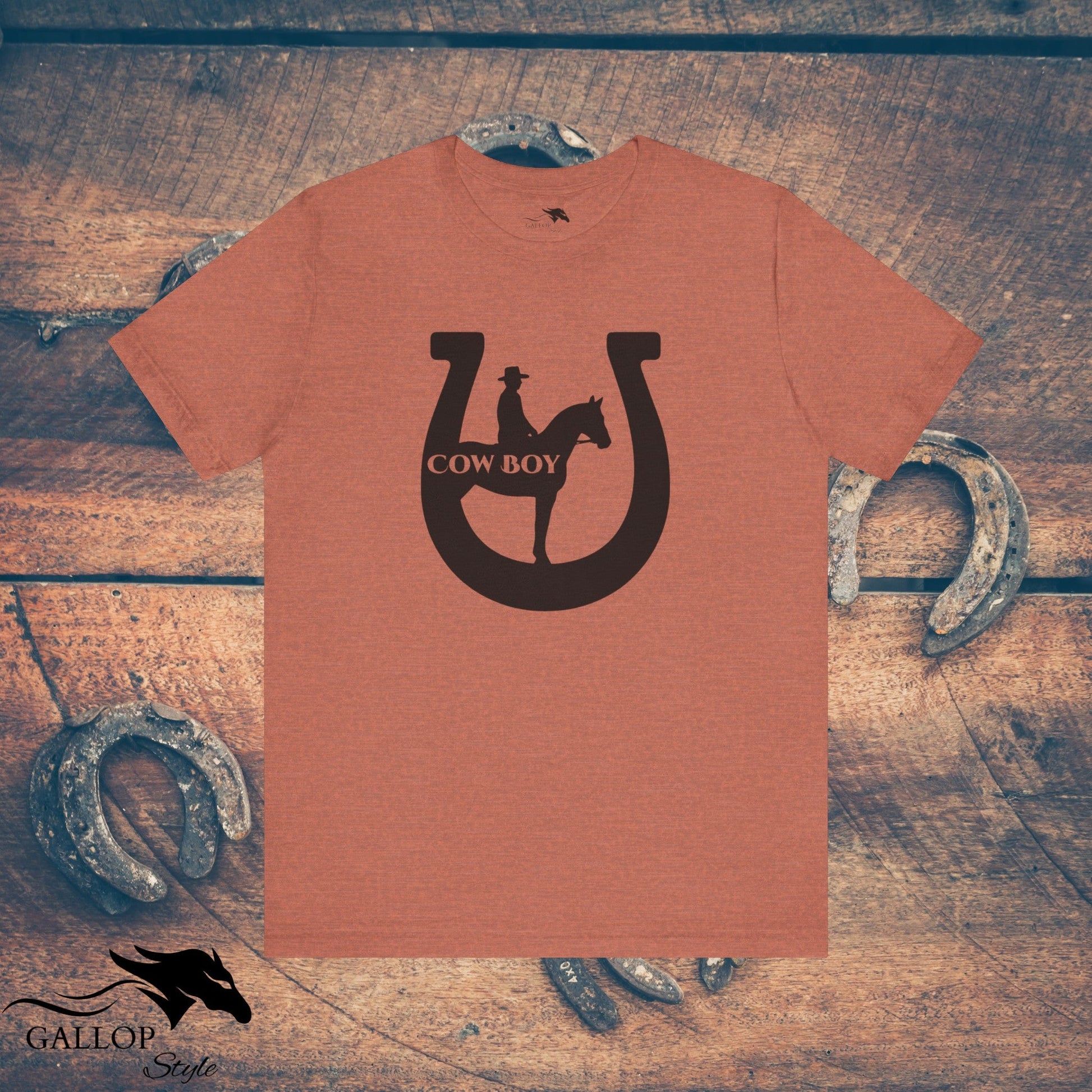 T-Shirt Heather Clay / S Cowboy Horseshoe T-Shirt GS_46