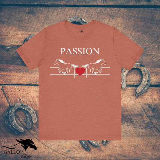 T-Shirt Heather Clay / S Heartbeat Passion Red Heart T-Shirt GS_51