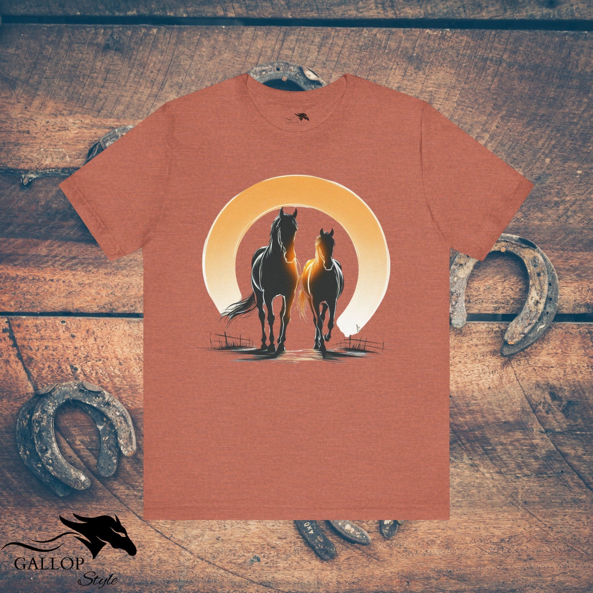 T-Shirt Heather Clay / S Horse Couple T-Shirt GS_42