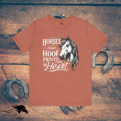 T-Shirt Heather Clay / S Horses Leave Hoof Prints GS-2 T-Shirt