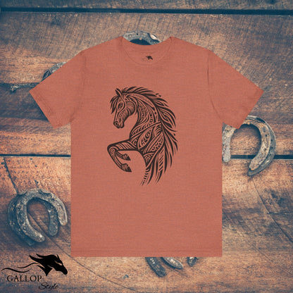 T-Shirt Heather Clay / S Tribal Horse Head T-Shirt GS_29