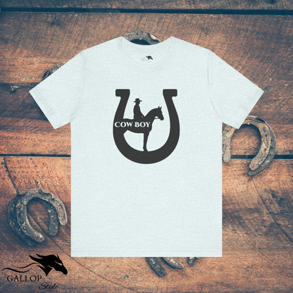 T-Shirt Heather Ice Blue / S Cowboy Horseshoe T-Shirt GS_46