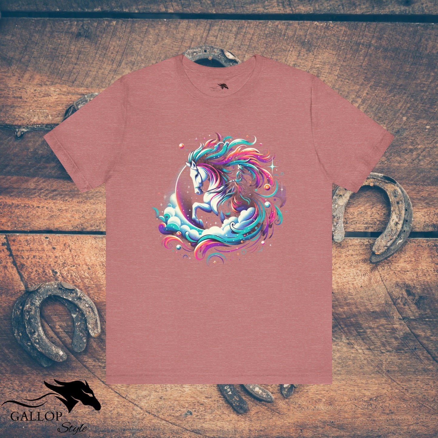 T-Shirt Heather Mauve / S Celestial Horse & Rider T-Shirt GS_18