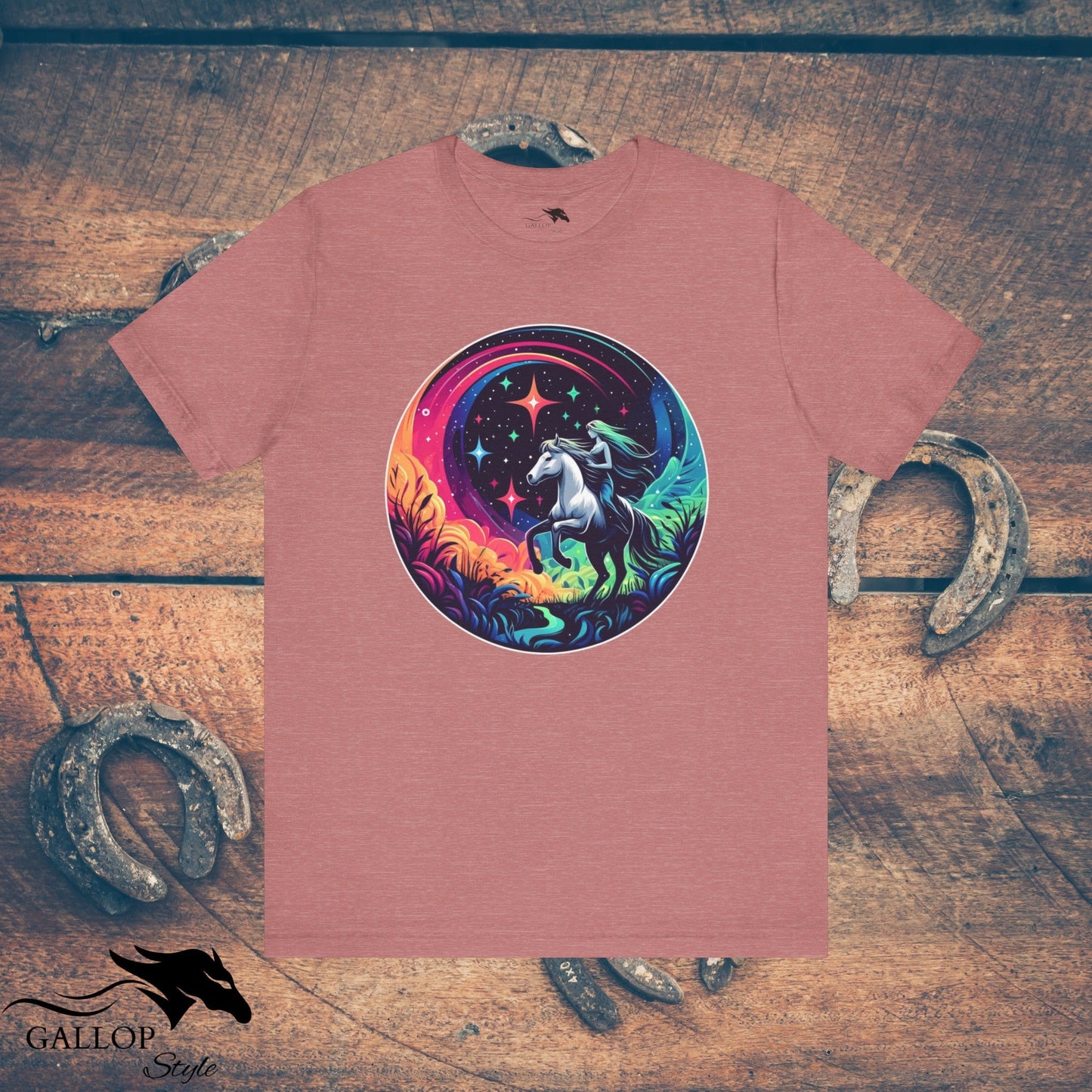 T-Shirt Heather Mauve / S Cosmic Horse & Rider T-Shirt GS_35