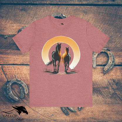 T-Shirt Heather Mauve / S Horse Couple T-Shirt GS_42